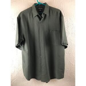David Adams‎ Collection Size Medium Short Sleeve Button Up Green Casual Shirt